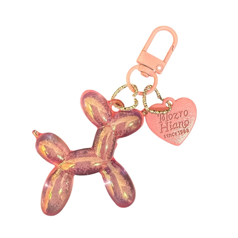 Purse Charm Keychain Balloon Dog, Cherries, Pink Blossoms, or Strawberry Pick 1! - Picture 2 of 5